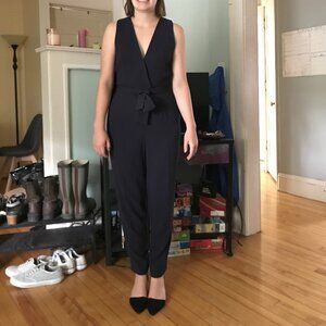 Navy Blue Professional Sleeveless Jumpsuit